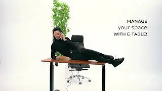 Office computer table E-TABLE, to work sitting or standing with electric setting