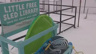 Little Free Sled Library at Shoshone Park
