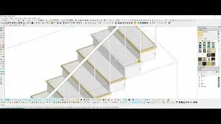 modélisation d'un escalier dans sketchup
