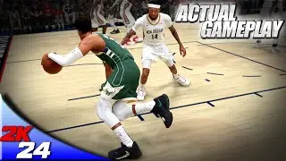 NBA 2K24 FIRST ACTUAL Gameplay Pelicans vs Bucks / ProPLAY Zion Williamson & Giannis Antetokounmpo