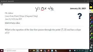 Lines from Point Slope Diagonal Only