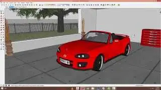 Mazda MX5/MIATA nb mk2.5 makeover on sketchup
