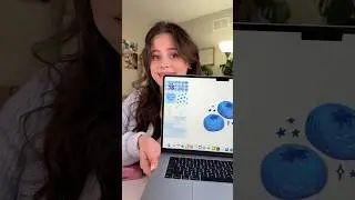 MAKING THE SKY BLUE MACBOOK AESTHETIC💻🫐 (w blueberries) #youtubeshorts #shorts #macbookair