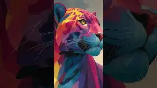 Vibrant Jungle Cat Roar! 💥