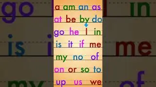 #shortfluency one and two letter words