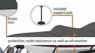 Classic Accessories StormPro Waterproof Heavy-Duty Outboard Ski-Boat Cover, Fits boats 17 ft 6 in -