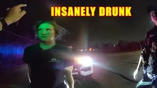 Dry Heaving Drunk Woman Crashes Car in the Woods