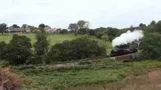 61994 on a demonstration goods train passing Darnholm. NYMR Autumn Steam Gala 26 September 2015
