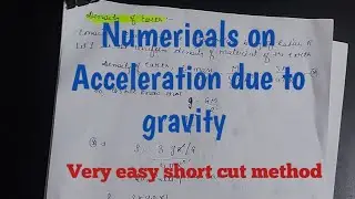 Numericals on Acceleration due to gravity/ Mass and density of earth  🌎/ short cut method /very easy