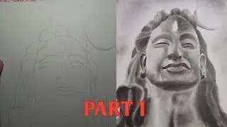 How to draw adiyogi statue drawing portrait #viral #drawingtutorial #stepbystep #creative Bholebaba 