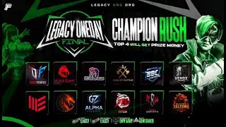 [🚨LIVE] LEGACY CHAMPIONRUSH || PRESENTED BY LEGACY E-SPORTS || CASTING WITH RAHID GAMERZ