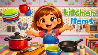 Названия кухонных принадлежностей на английском языке | Кухонная лексика для детей | Изучение кух...