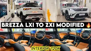 2025 Brezza Lxi Modification ✅Brezza Base To Top Modified ✅Interior At Just ₹20K 😱Brezza Lxi To Zxi🔥