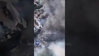 Drone footage shows fires at Rome gas station destroyed in double explosion