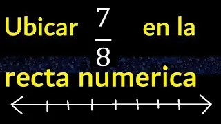 Ubicar 7/8 en la recta numerica , fraccion en la recta , fracciones