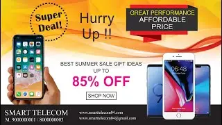How to make Mobile Shop Banner Design in CorelDRAW |  Techpro Deb