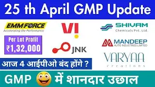 Emmforce Autotech IPO | Vodafone Idea FPO | JNK India IPO | All IPO GMP Today |