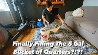 10 candy machine collection ! 5 Gal bucket of quarters !!