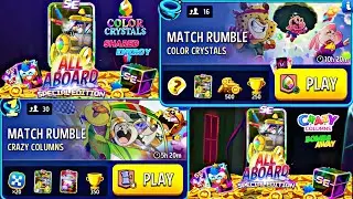 color crystals shared energy rumble match | crazy columns bombs away rumble | match masters