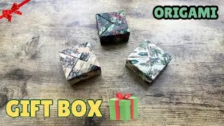 ORIGAMI GIFT BOX EASY CRAFT TUTORIAL | DIY PAPER GIFT BOX ORIGAMI FOLDING | MAKE A GIFT BOX EASY ART
