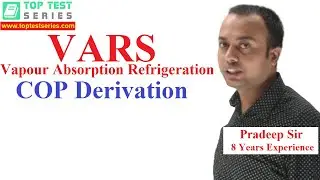 Derivation COP of VARS Vapour Absorption Refrigeration Cycle Hindi, VARS COP Expression with Diagram