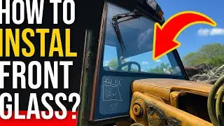 Installing front Glass JCB Backhoe