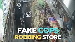 4 Men Dressed As NYPD Officers ROB Store Customers & Owner | Caught on Camera!