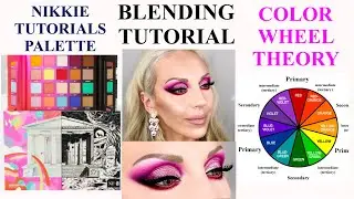 NIKKIE TUTORIALS X BEAUTY BAY PALETTE IN DEPTH MAKEUP TUTORIAL, COLOR WHEEL THEORY