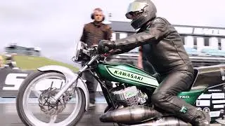Kawasaki H2 2 stroke Triple Drag Bike Team Stinger at Santa Pod 13.08.2023