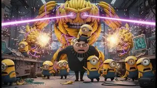 MINION Meet a GIANT BANANA CREATURE  in a FUN LAB MOMENT 🍌😂| Funny Minion Cartoon