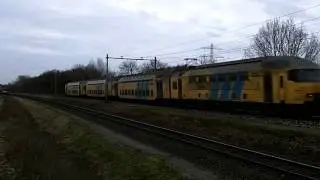 Oldest Dutch Bi-level NS Passenger Train with speed!!!