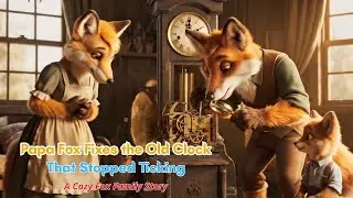 Papa Fox Fixes the Old Clock That Stopped Ticking | A Cozy Fox Family Story
