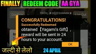 FREE FIRE NEW REDEEM CODE TODAY || FREE FIRE 24 APRIL REDEEM CODE||FF NEW EVENT TODAY|| REDEEM CODE