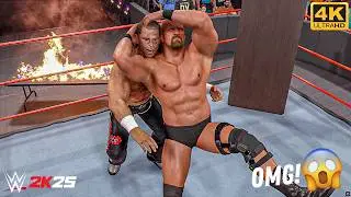 WWE 2K25 - Stone Cold vs. Shawn Michaels - Tables Match at Raw | PC [4K60]