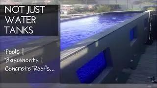 leaking concrete tank repair - video shows (polyurethane pressure injection), repairing leaks