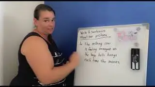 How to use a picture to write six describing sentences.