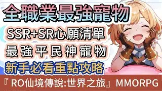 【RO仙境傳說：世界之旅】全職業最強寵物推薦｜全職業心願清單｜平民神寵千萬別忽略｜新手必看重點攻略｜#RO仙境傳說世界之旅 #RO世界禮包碼 #RO世界 #阿翊 #遊戲 #手遊 #RO世界之旅