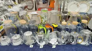 সৌখিন মর্ডান কাচের জগ সেট, কেটলি,অয়েল জার কিনুন//Amazing crockery collection.
