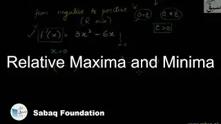 Relative Maxima and Minima, Math Lecture | Sabaq.pk