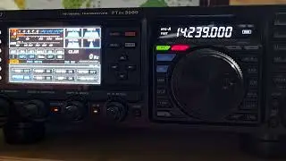MW0YVK QSO with VK5MRD 20m Long Path, Yaesu FTDX3000 - 5 band Hyendfed wire, 11/10/2022