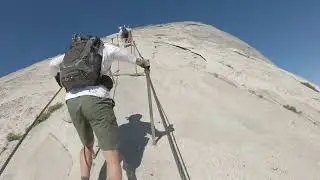 Half Dome Cables GoPro Hero6 #gopro #yosemitenationalpark #halfdomecables #hiking