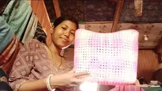 Pink & off white colour plastic wire bag making@Riyeli870 #plasticwire #handcraft