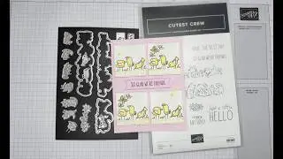 Stampin&rsquo; Up! Cutest Crew So Glad We&rsquo;re Friends Card Tutorial #diy #papercrafting #patternedpaper