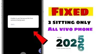 Unable to Use Camera as the Front Camera Is Being Used | Camera Error Fix 2026