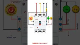 Shunt trip connection and combination switch connection in MCCB #electrical