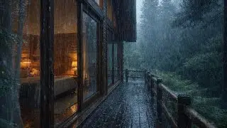 Wooden Cabin in Peaceful Rain 🌲 | Relax & Rest with Rain Sounds