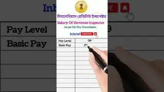 Salary Of Revenue Inspector In West Bengal #shorts