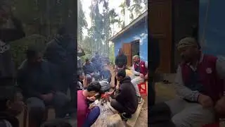 All gathered around the bonfire, sharing warmth, stories, and smiles 🔥✨&rdquo;