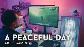 rainy evening routine ☔ | matcha, pixel art & cozy gaming 🖌️ 🎮