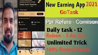 GoTask Website Se Paise Kaise Kamaye || 2021 new Earning Website || Task Bypass Unlimited Trick